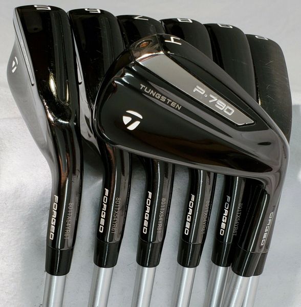 2020 TaylorMade P790 Black Irons Set 4PW Fubuki TM6 Stiff Flex Men's RH