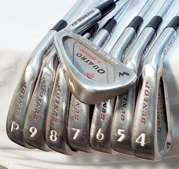 Dunlop Quatro RH Men’s Irons Set 3-PW Stiff Steel Shaft 8 clubs 3 4 5 6 ...