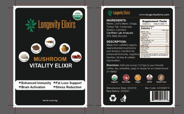 Mushroom Vitality Instant Elixir