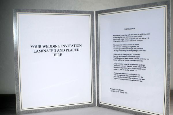 Double 8x10 Frame Marriage Poem