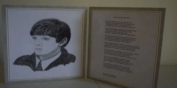 Double 8 x 10 Laminated Photo/Poem - Paul McCartney