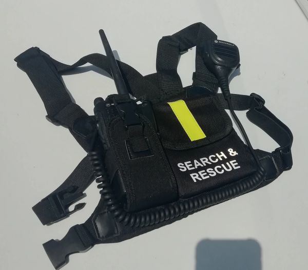 Radio chest harness rig, single radio.