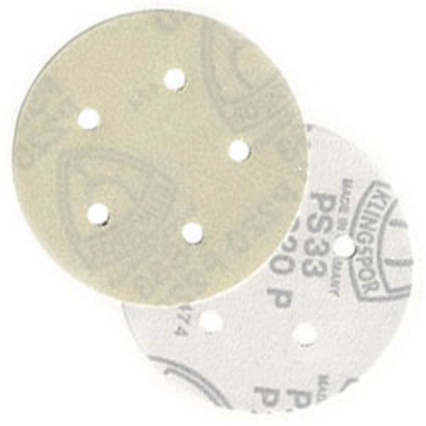 5" Velcro Grit 40600 KLINGSPOR PS33 Sanding Discs