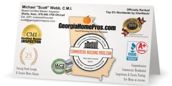 Georgia Home Inspector business card