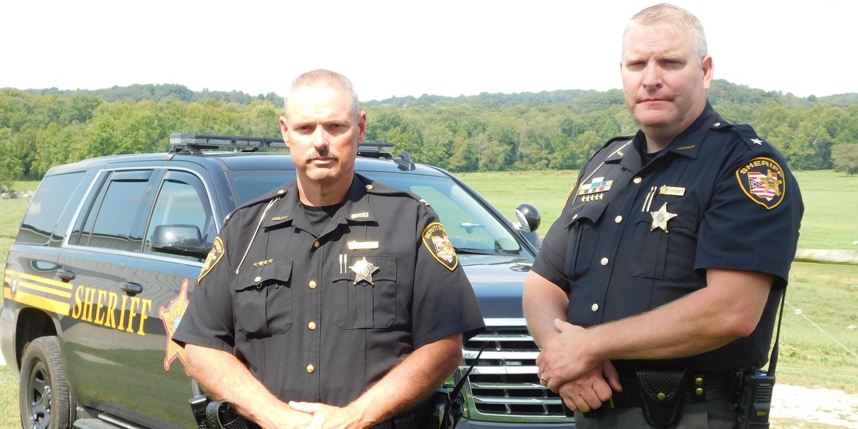 Chief Deputy Scott Conley and Jackson County Sheriff Tedd E. Frazier