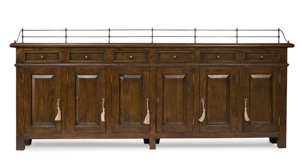 Long Sideboard Buffet Cabinet Old English