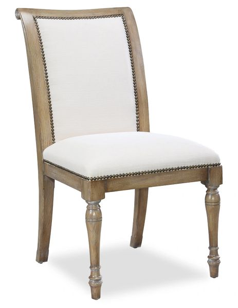 White Dining Chair Set of 2 in Linen