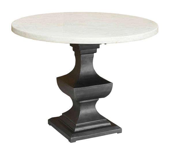 Round Dining Table w/ White Marble Top