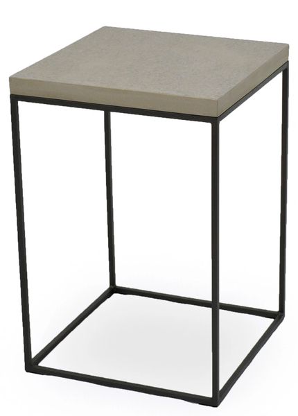 Minimalist Side Table With Concrete Iron Bravo Interiors