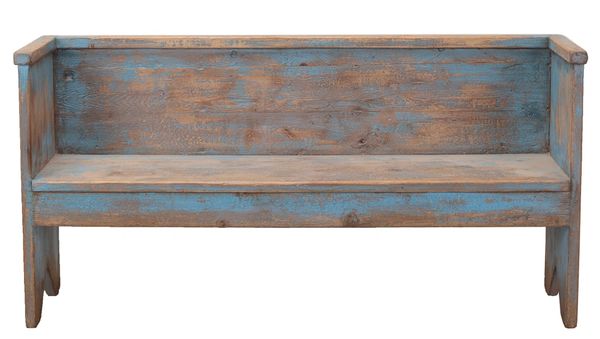 Bench Old Pine Distressed Blue Finish