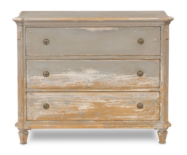 Cabinet Chest Reclaimed Pine French Grey White