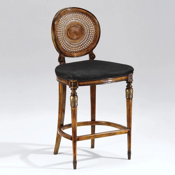 Cane Back Counter Stool Neoclassical French
