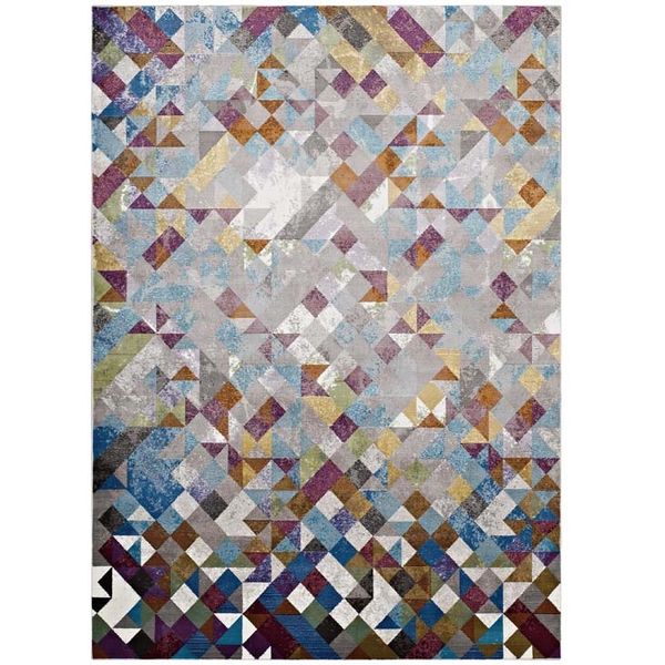 Multicolored Mosaic Area Rug 5 x 8