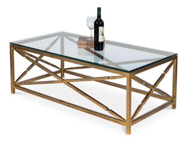 Rectangular Coffee Table w/ Notched Stretcher Detail
