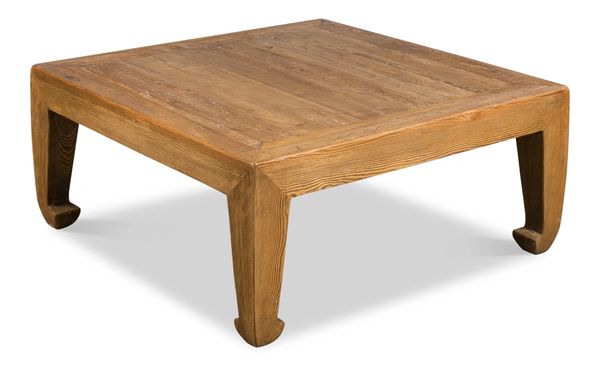 Asian Coffee Table Vintage Reclaimed Pine Wood