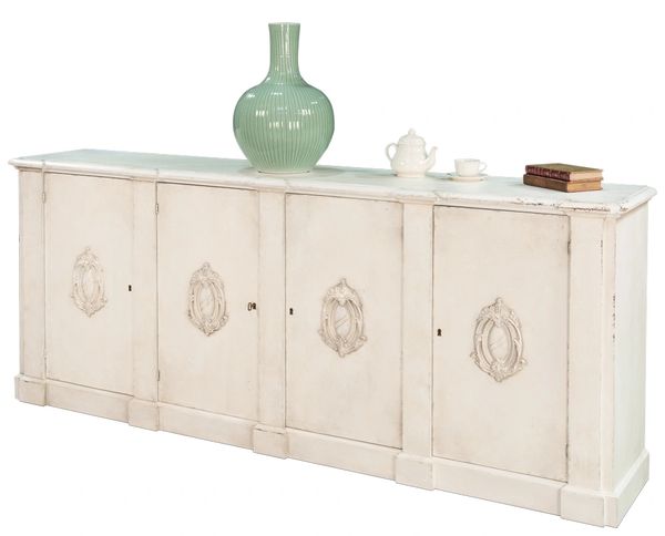 White Cabinet Italian Media Console