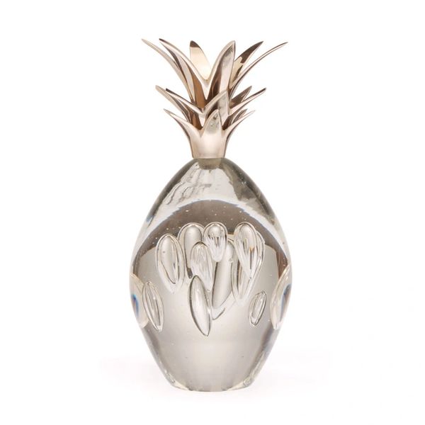 Silver Pineapple Sculpture in Nickel