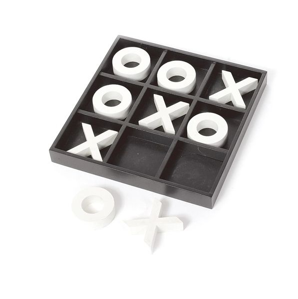 Tic Tac Toe Game Board Wooden Painted