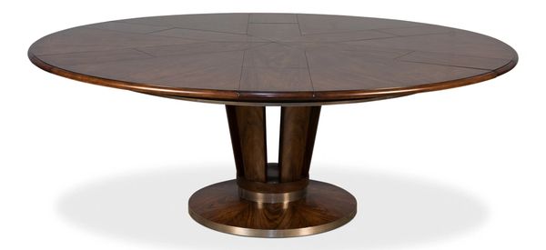 Jupe Dining Table Adjusts w/ Pedestal Base