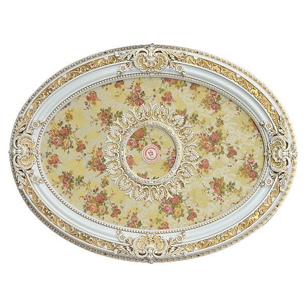 Floral Ceiling Medallion Oval French Bravo Interiors