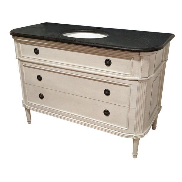 Single Vanity Chest with Blue Stone Top