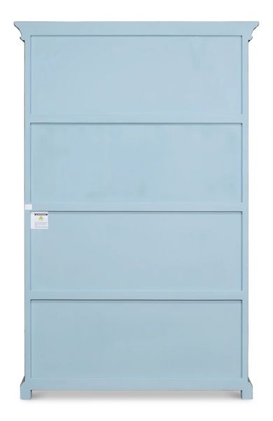 Coastal Grandmother Blue Bungalow Bookcase