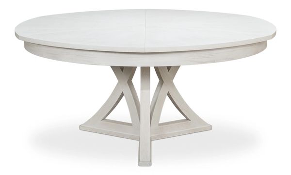 Working White Casual Jupe Table Expands like magic 64 to 84 Diameter