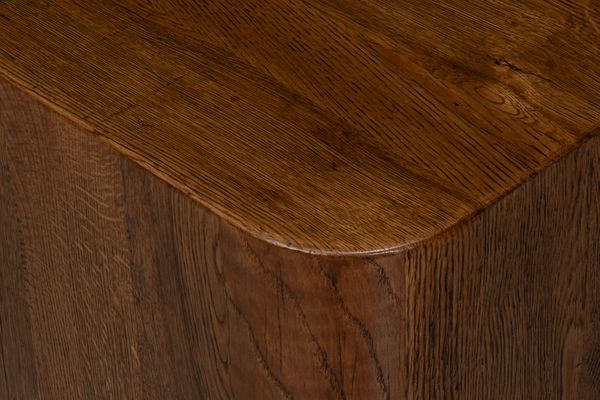 Reclaimed Oak Wood Side Table Natural