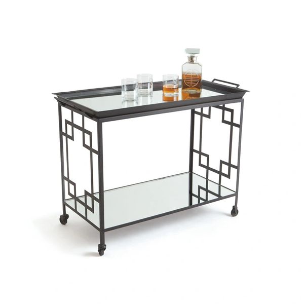 Art Deco Bar Cart w/ Wheels