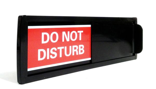 Do Not Disturb/Welcome Please Knock Sign- Black with red and green