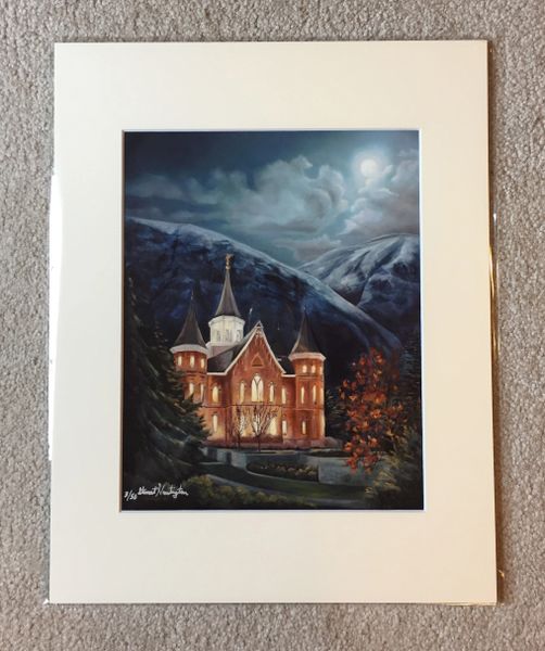 LDS Temple print-Provo City Center Temple- matted size 11 x 14"