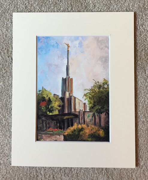 LDS Temple Print- Atlanta, GA (summer) matted sized 8 x 10"