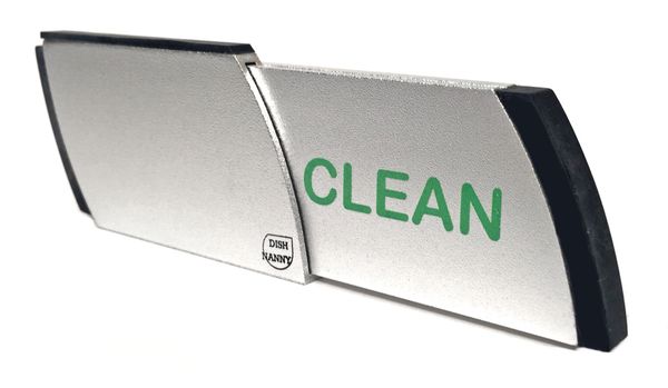 Premium METAL DISHNANNY Silver with red and green letters