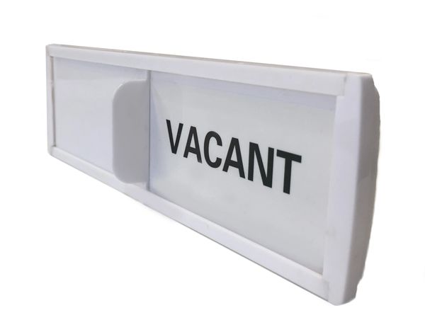 Privacy Sign-Vacant/Occupied- White with black and white
