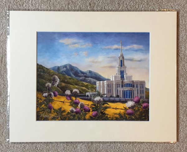 LDS Temple Print -Payson Utah . signed limited edition