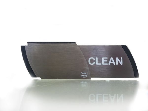 Premium METAL DISHNANNY Black Stainless with white lettering