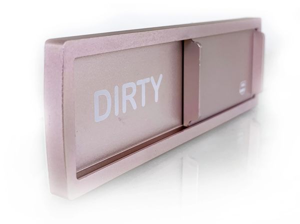 All metal easy assist dirty/clean magnetic dishwasher sign ( Rose Gold )