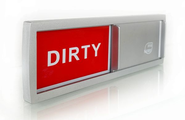 Clean Or Dirty Dishwasher Magnet Sign - Green And Red