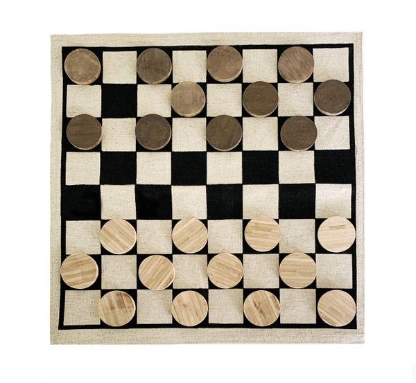 Sustainable Recyclable Bamboo Checker Set