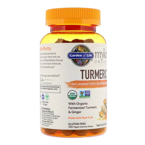Garden Of Life, Mykind Organics Herbal Turmeric 120 Ct Gummy
