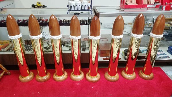 CEREMONIAL BULLET - MAHOGANY AND BRASS