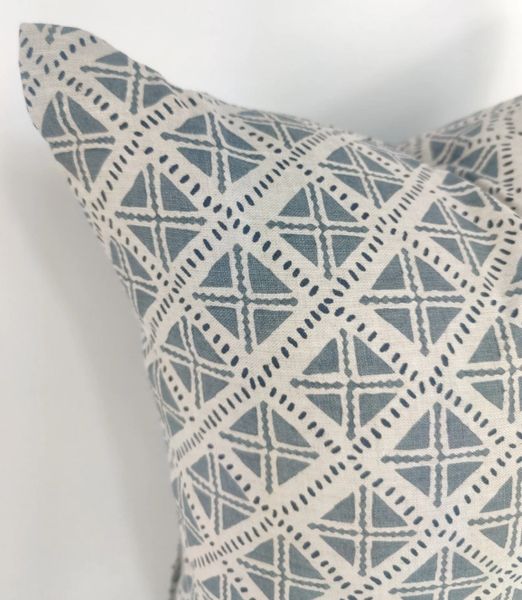 Avoca Block Printed Linen Cushion