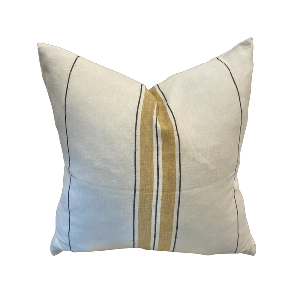 Sunny Stripe Linen Cushion