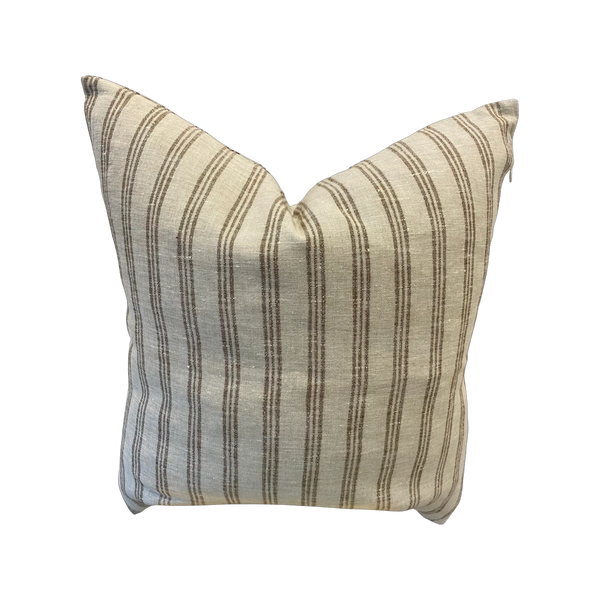 Rustic Stripe Linen Cushion