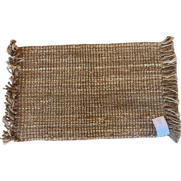 Fringed Jute Mat Driftwood Living