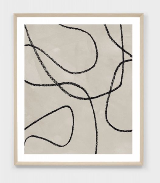 Adaline Black Abstract Lines Print 1