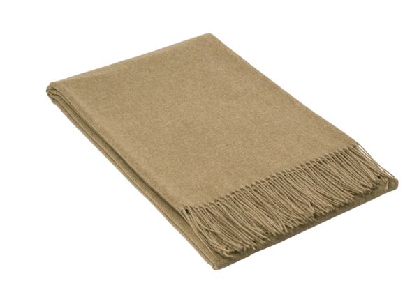 Paddington Merino Wool Blend Throw - Camel