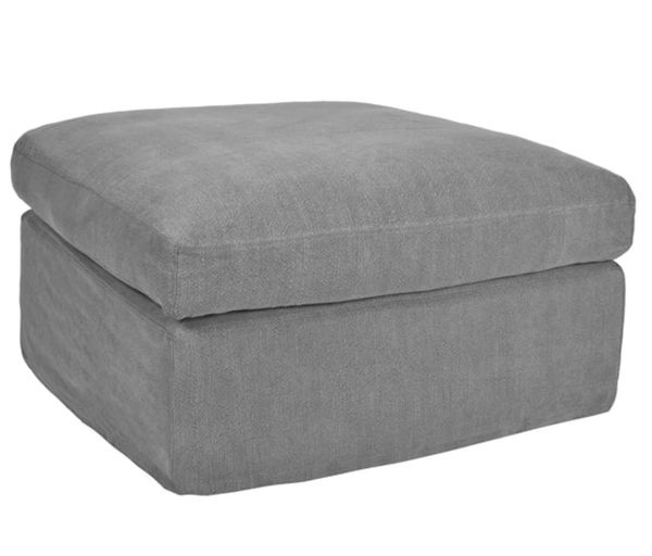 Newport Linen Ottoman Driftwood Living