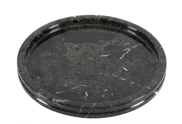 Round Marble Tray- Black