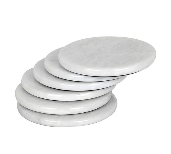 Marble Coasters Set of 6- White